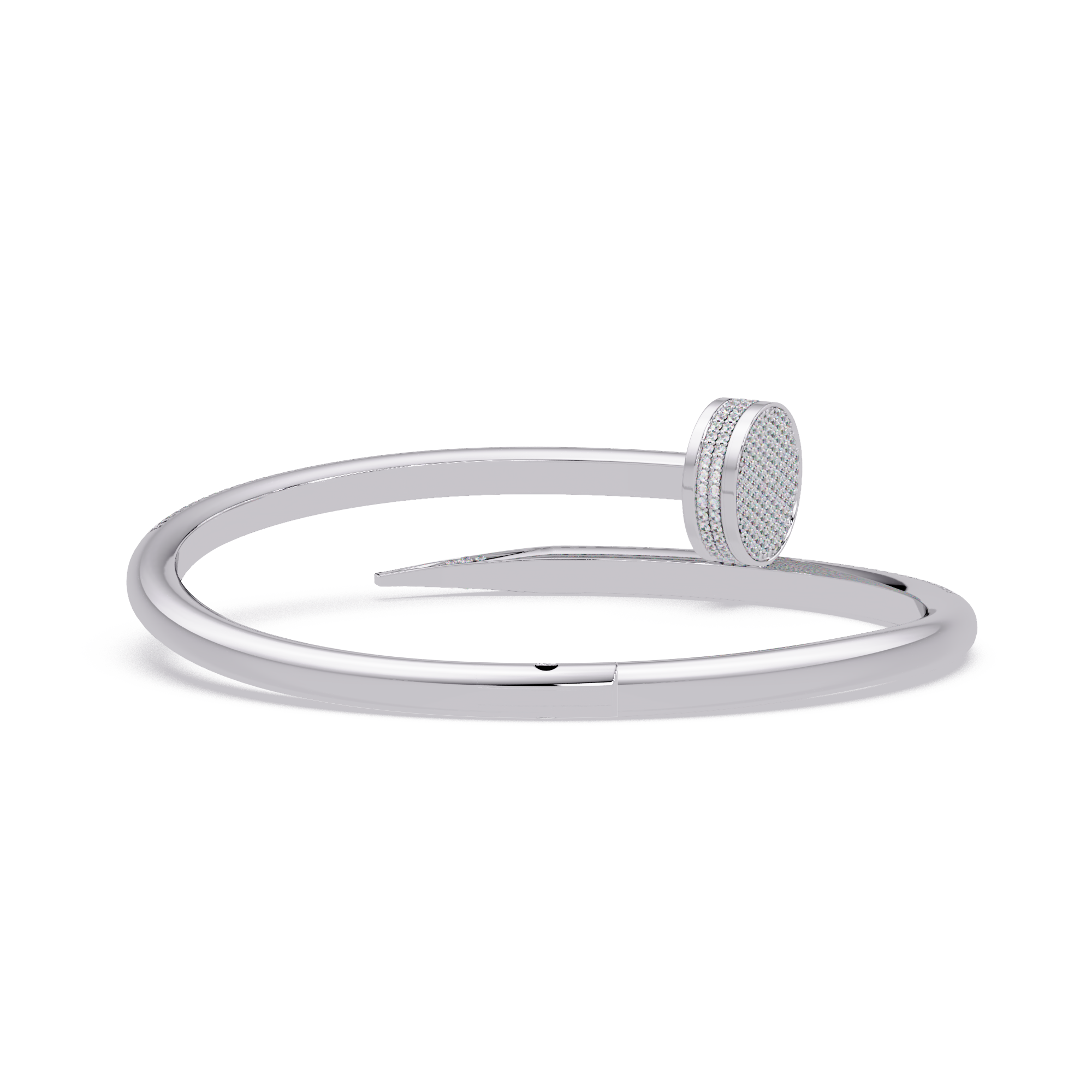 Luxury Diamond Nail Bangle Bracelet
