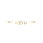 Nature Inspired Leaf & Floral Diamond Bracelet