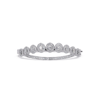 Minimalist Circle Diamond Bangle Bracelet for Women