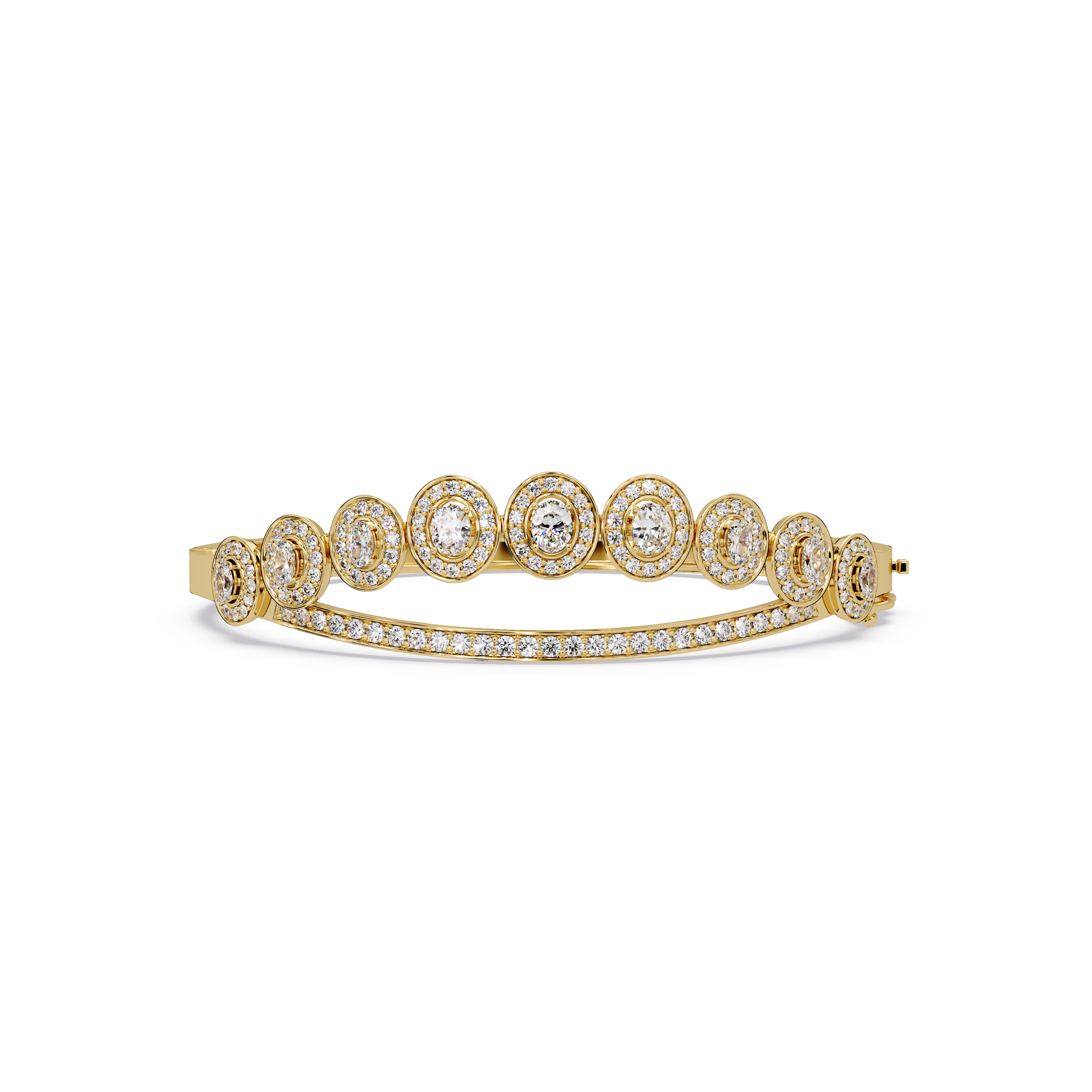 Minimalist Circle Diamond Bangle Bracelet for Women
