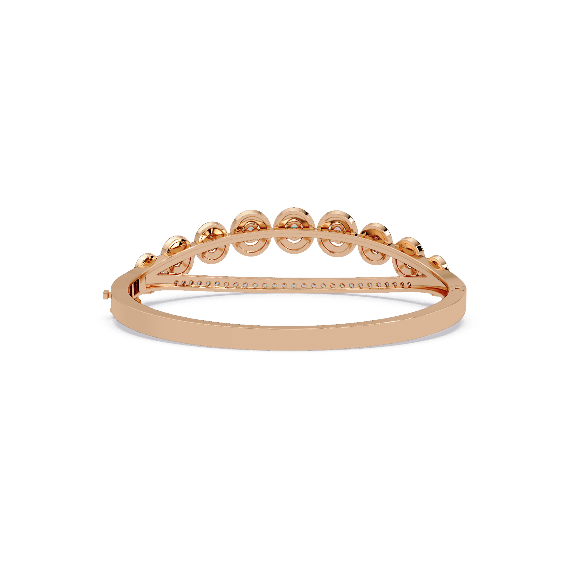 Minimalist Circle Diamond Bangle Bracelet for Women