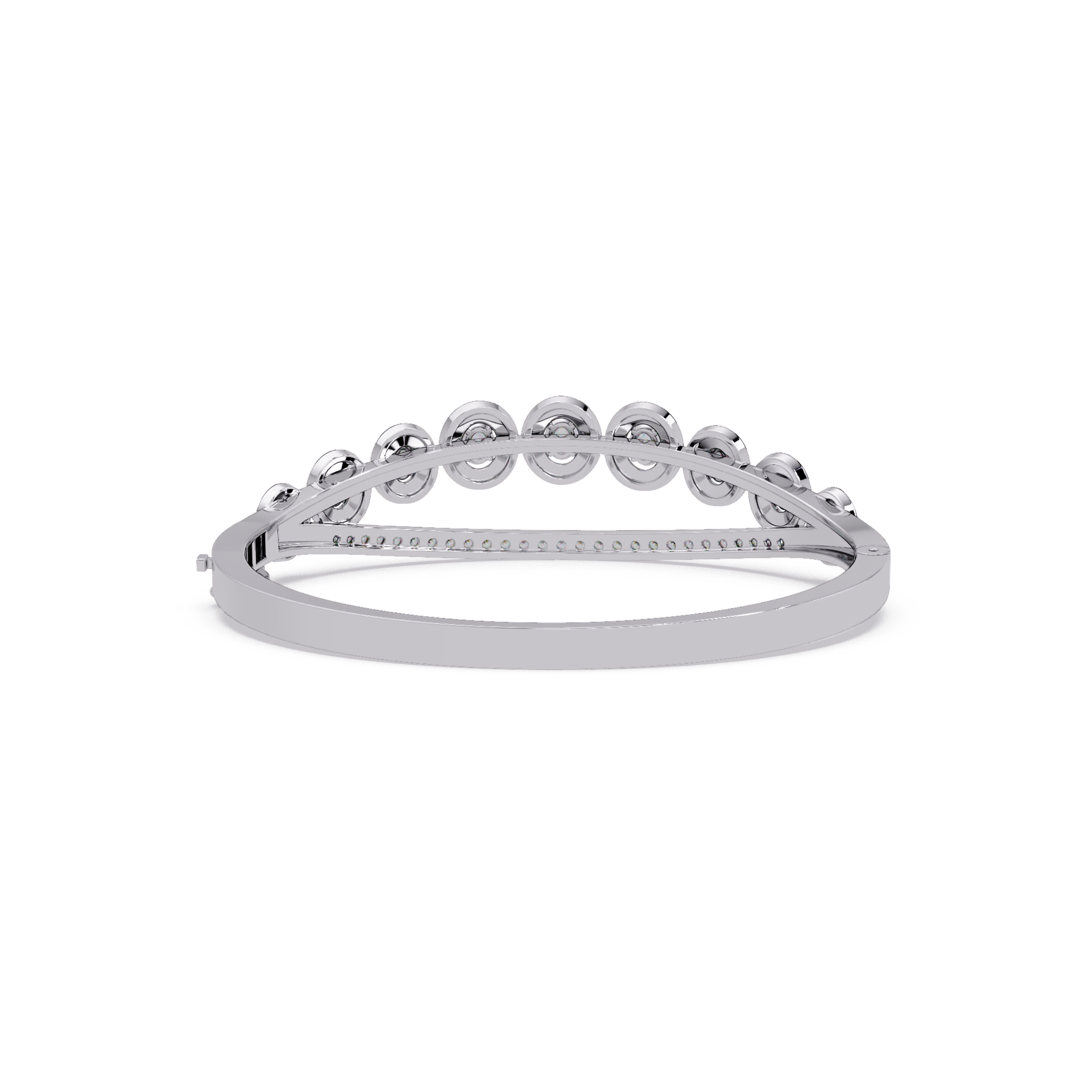 Minimalist Circle Diamond Bangle Bracelet for Women