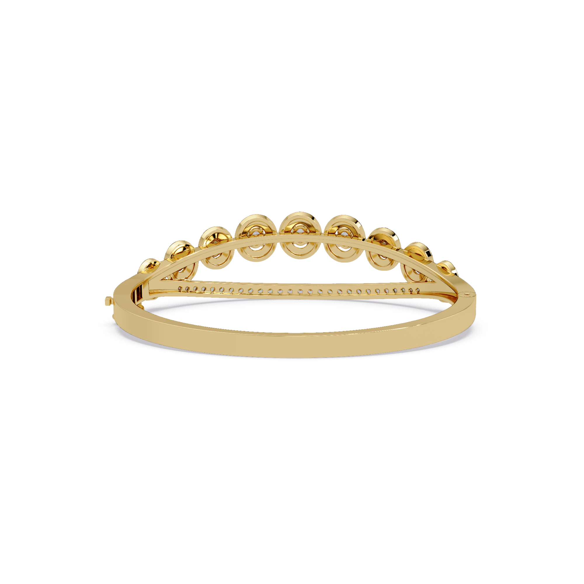 Minimalist Circle Diamond Bangle Bracelet for Women