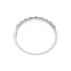 Minimalist Circle Diamond Bangle Bracelet for Women