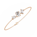 Three Stone Diamond Bracelet for Women