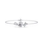 Three Stone Diamond Bracelet for Women