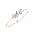 Minimalist Multi Shape Diamond Bracelet for Women