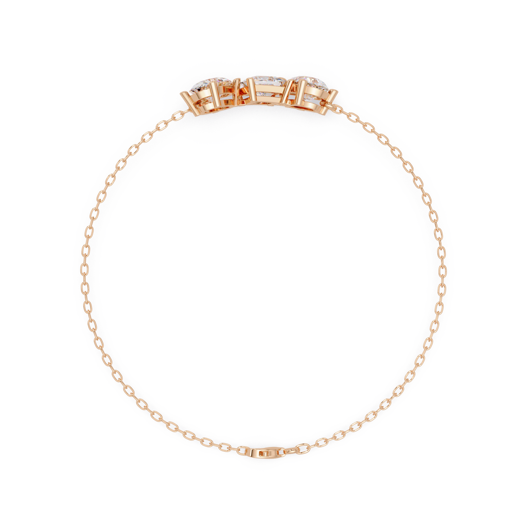 Minimalist Multi Shape Diamond Bracelet for Women
