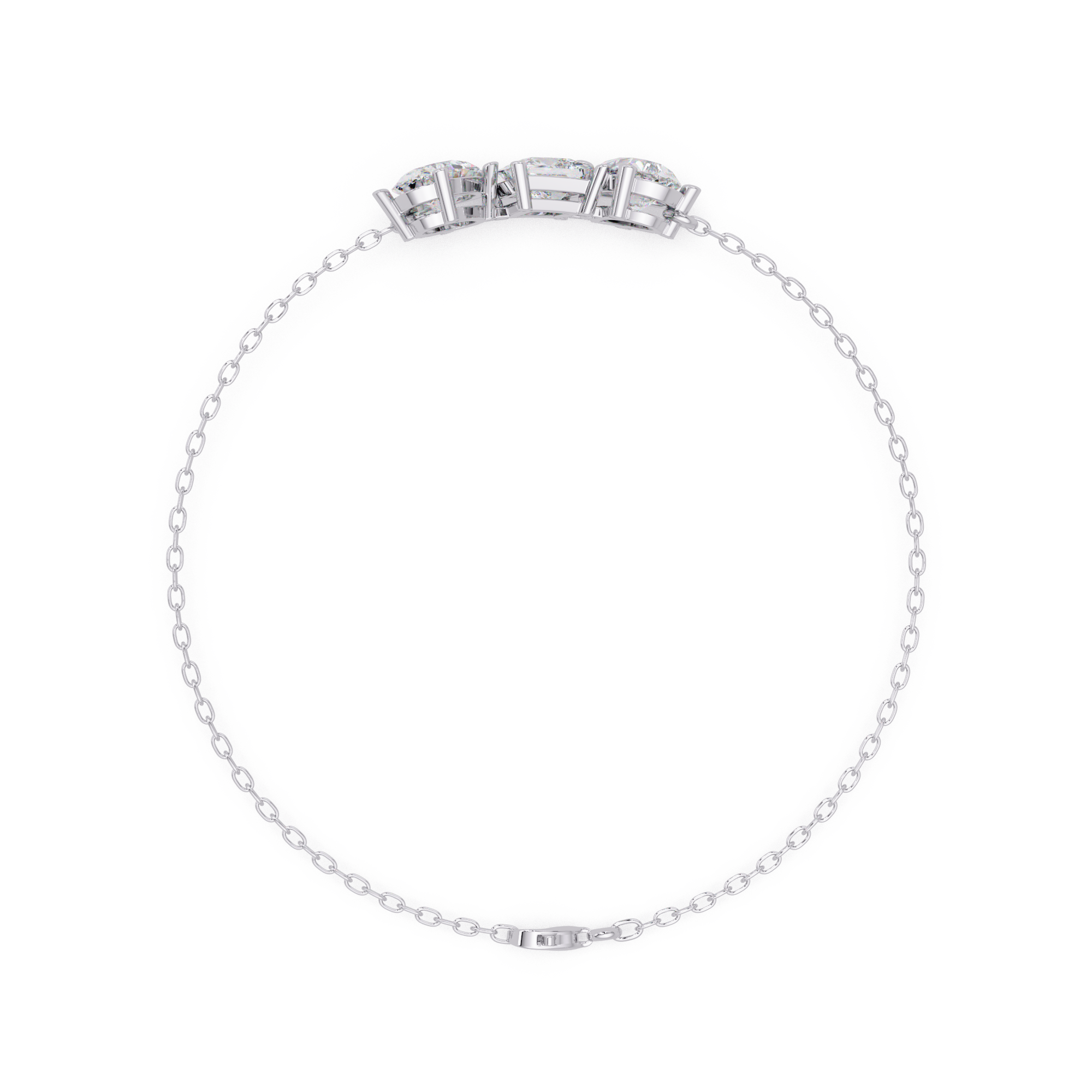 Minimalist Multi Shape Diamond Bracelet for Women