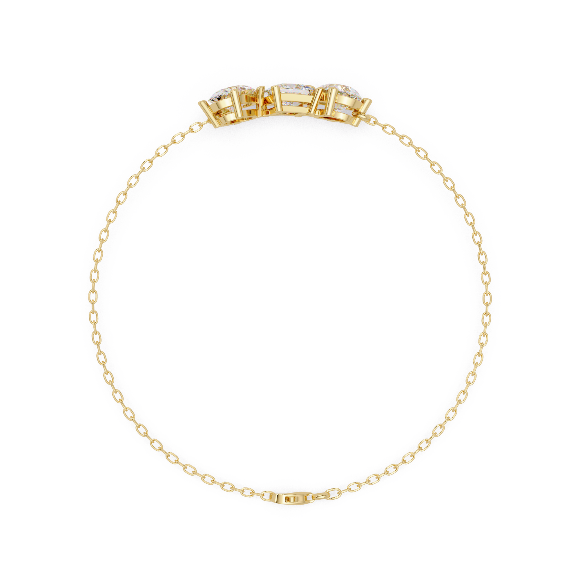 Minimalist Multi Shape Diamond Bracelet for Women