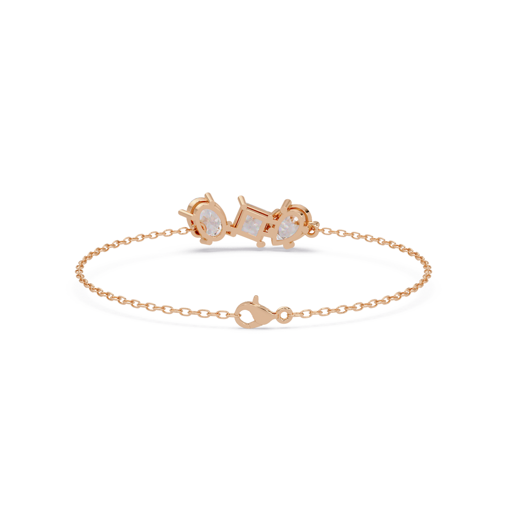 Minimalist Multi Shape Diamond Bracelet for Women