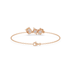 Minimalist Multi Shape Diamond Bracelet for Women