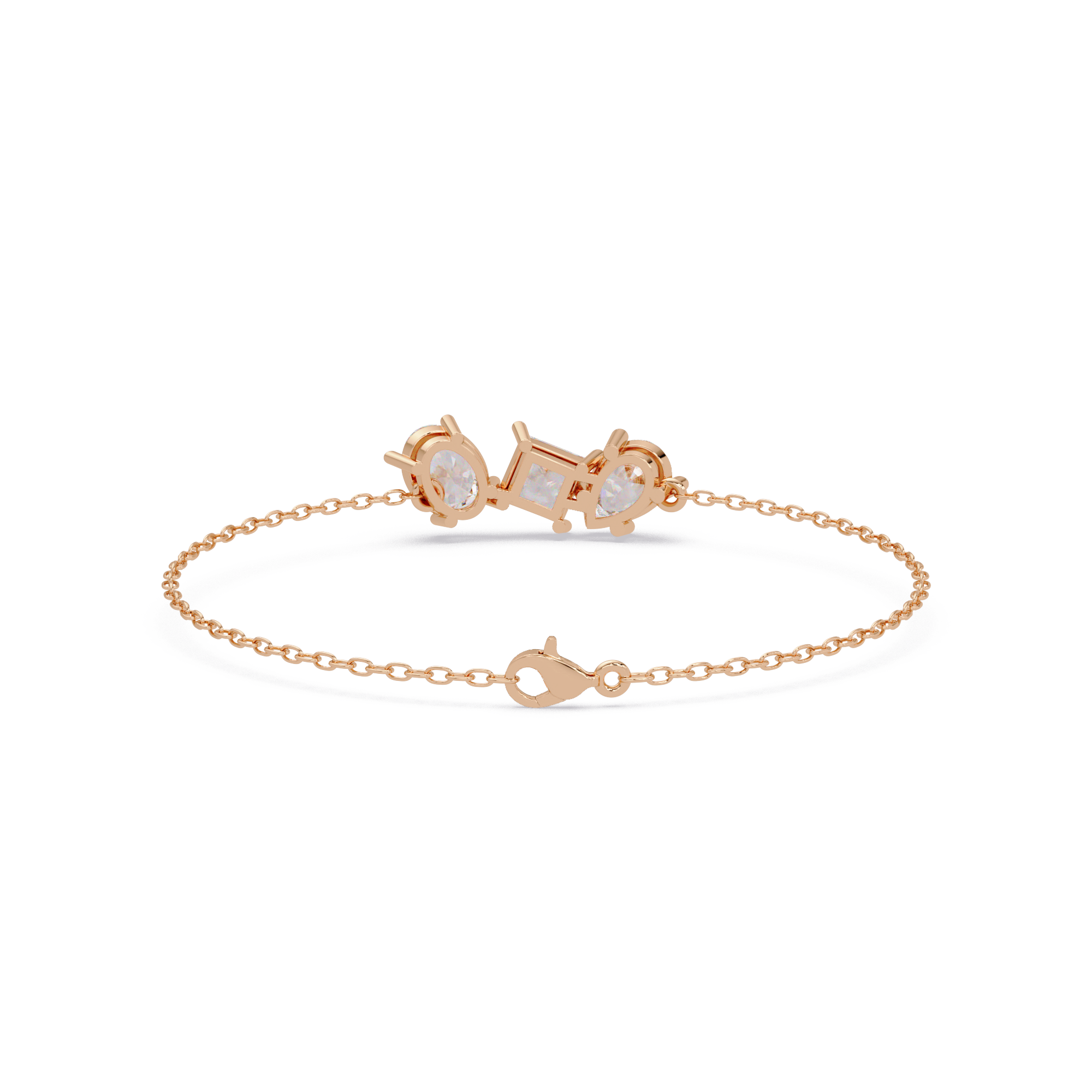 Minimalist Multi Shape Diamond Bracelet for Women