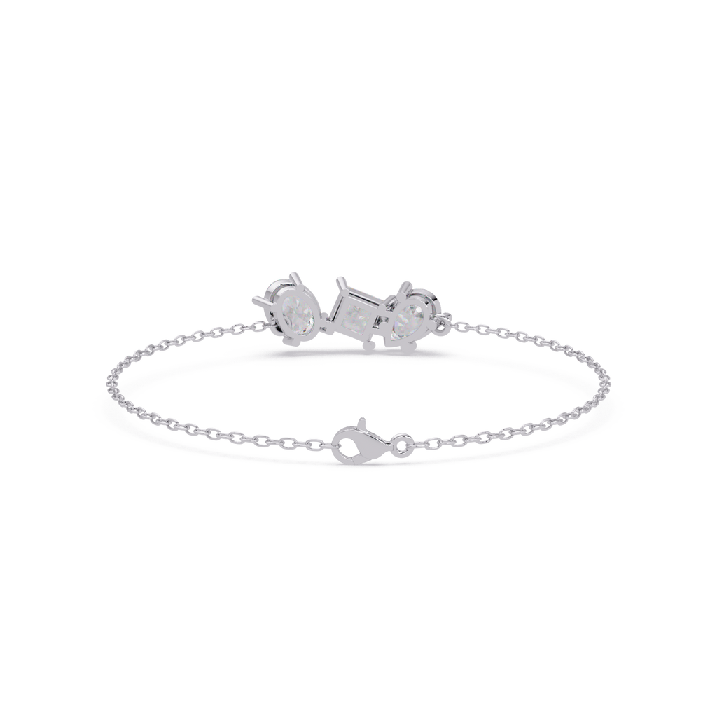 Minimalist Multi Shape Diamond Bracelet for Women