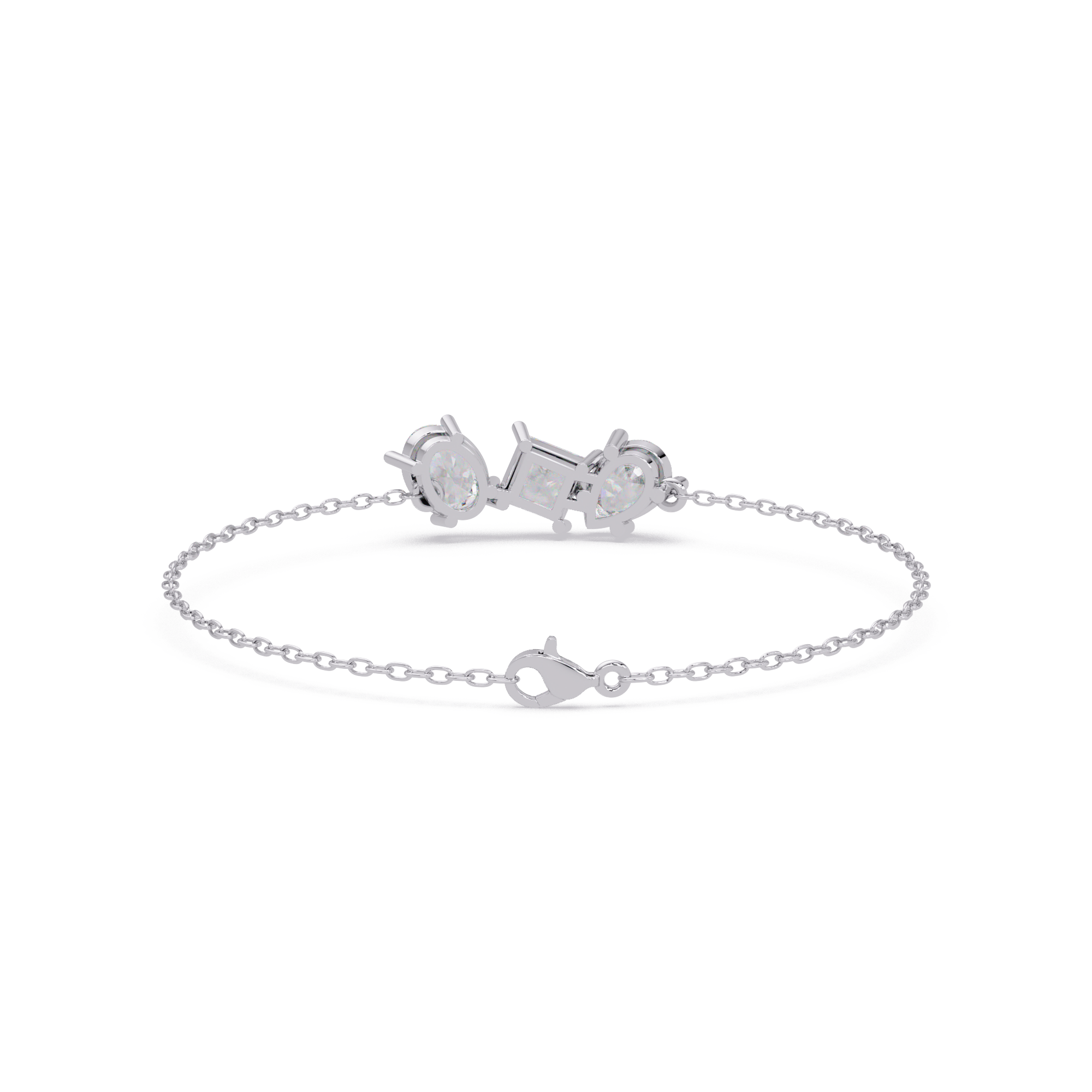 Minimalist Multi Shape Diamond Bracelet for Women