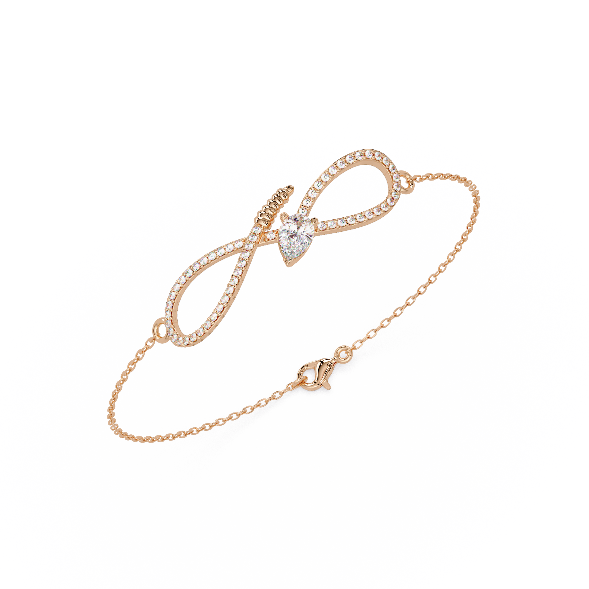 Infinity Heart Diamond Bracelet for Women