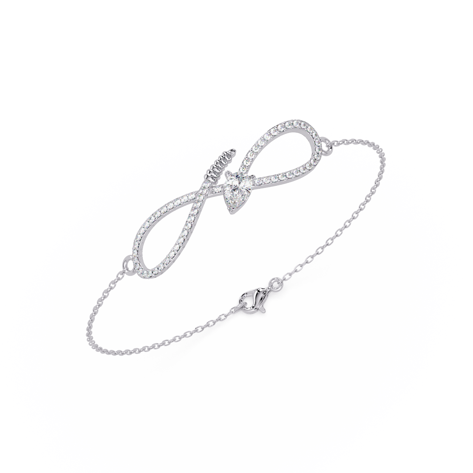 Infinity Heart Diamond Bracelet for Women