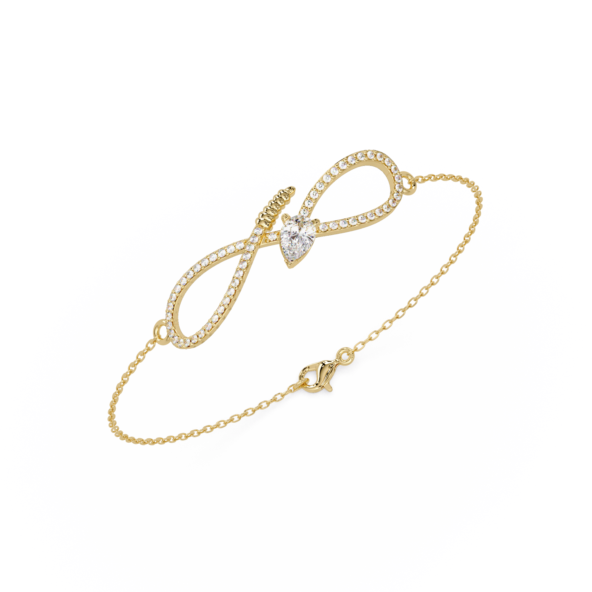 Infinity Heart Diamond Bracelet for Women