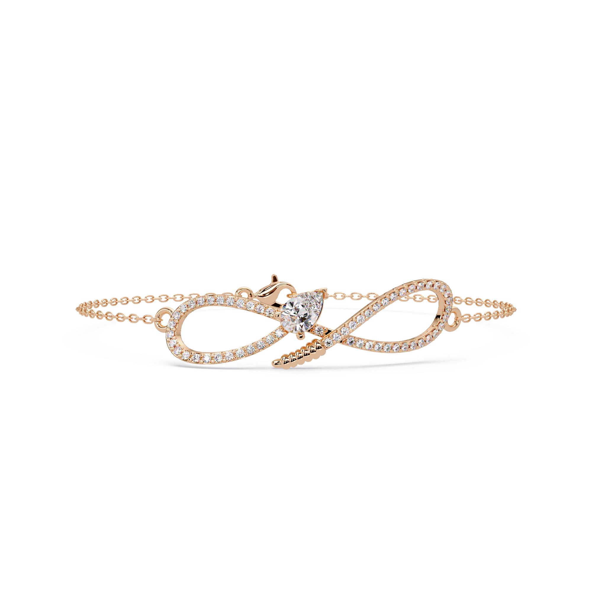 Infinity Heart Diamond Bracelet for Women