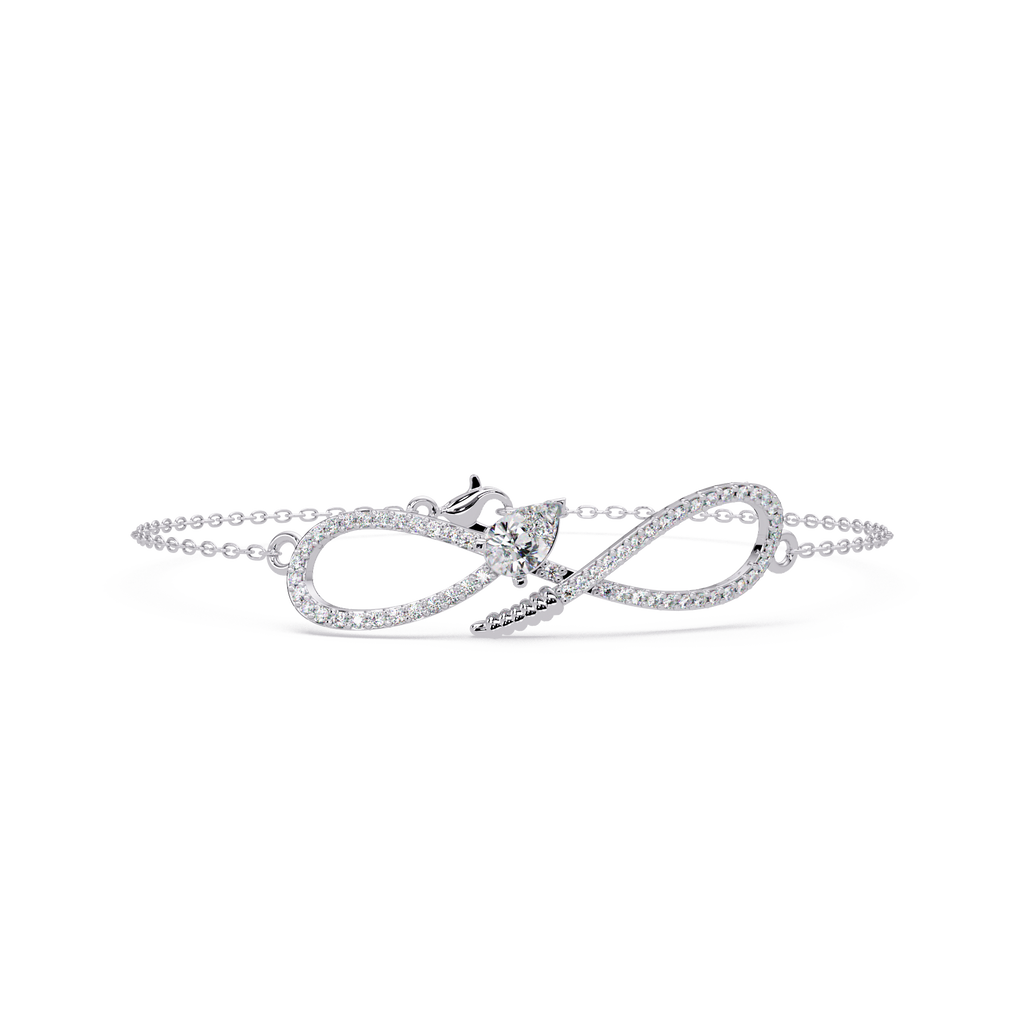 Infinity Heart Diamond Bracelet for Women