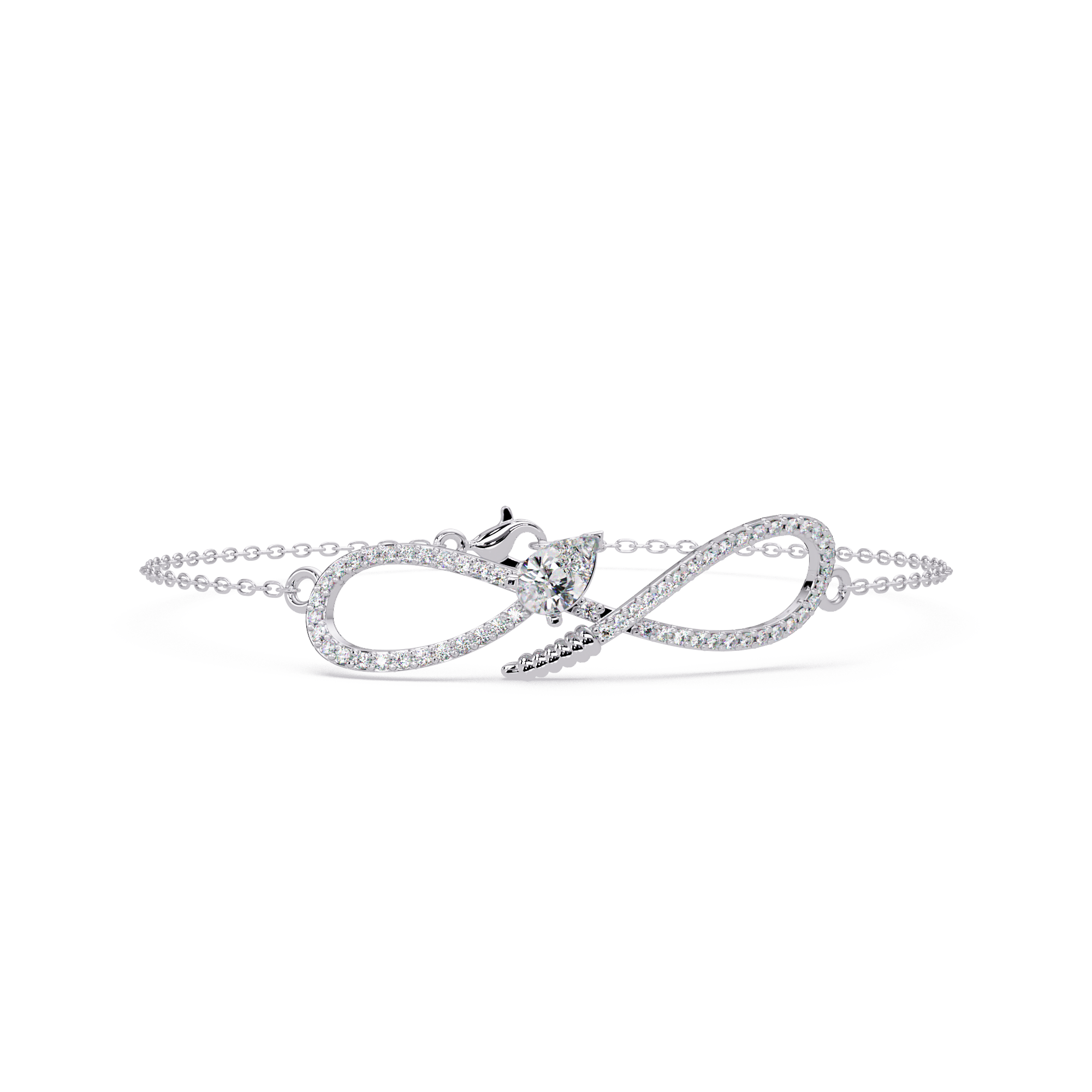 Infinity Heart Diamond Bracelet for Women