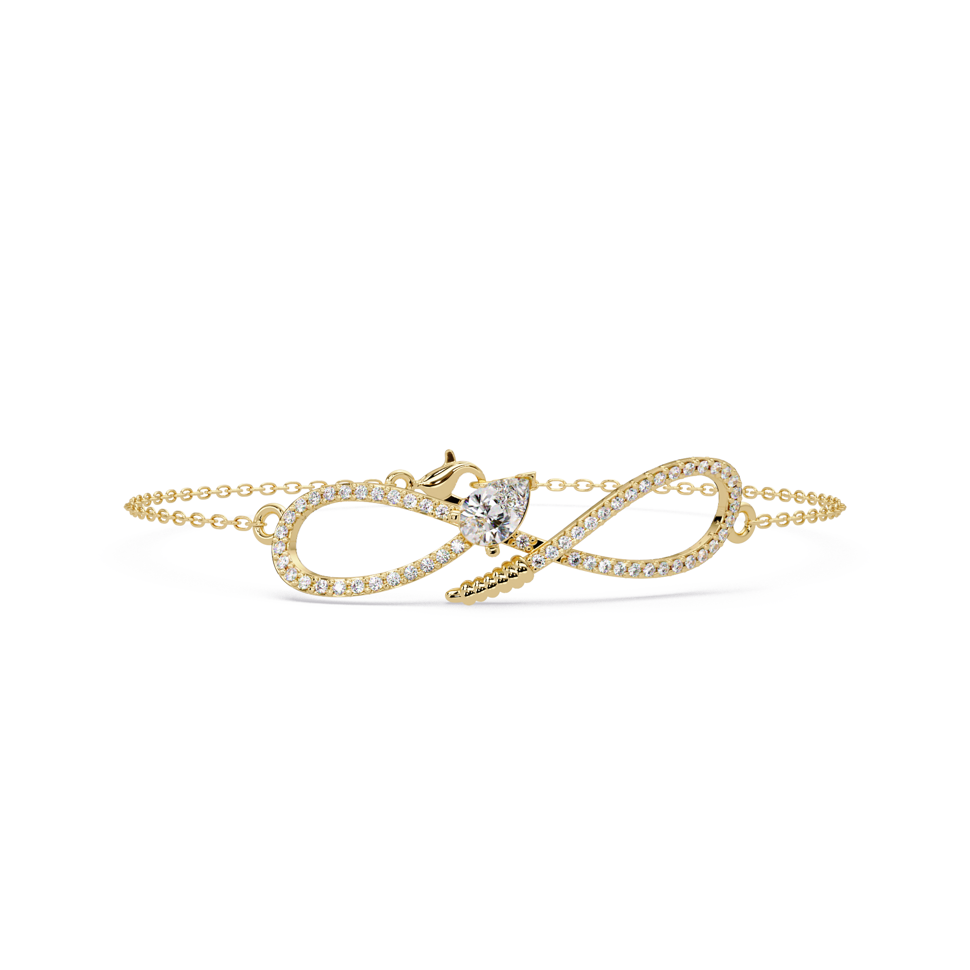 Infinity Heart Diamond Bracelet for Women