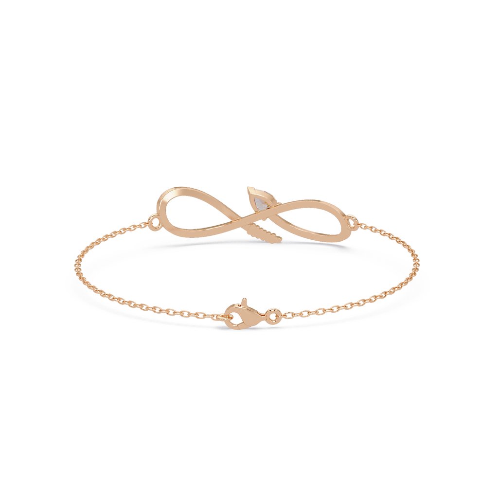 Infinity Heart Diamond Bracelet for Women