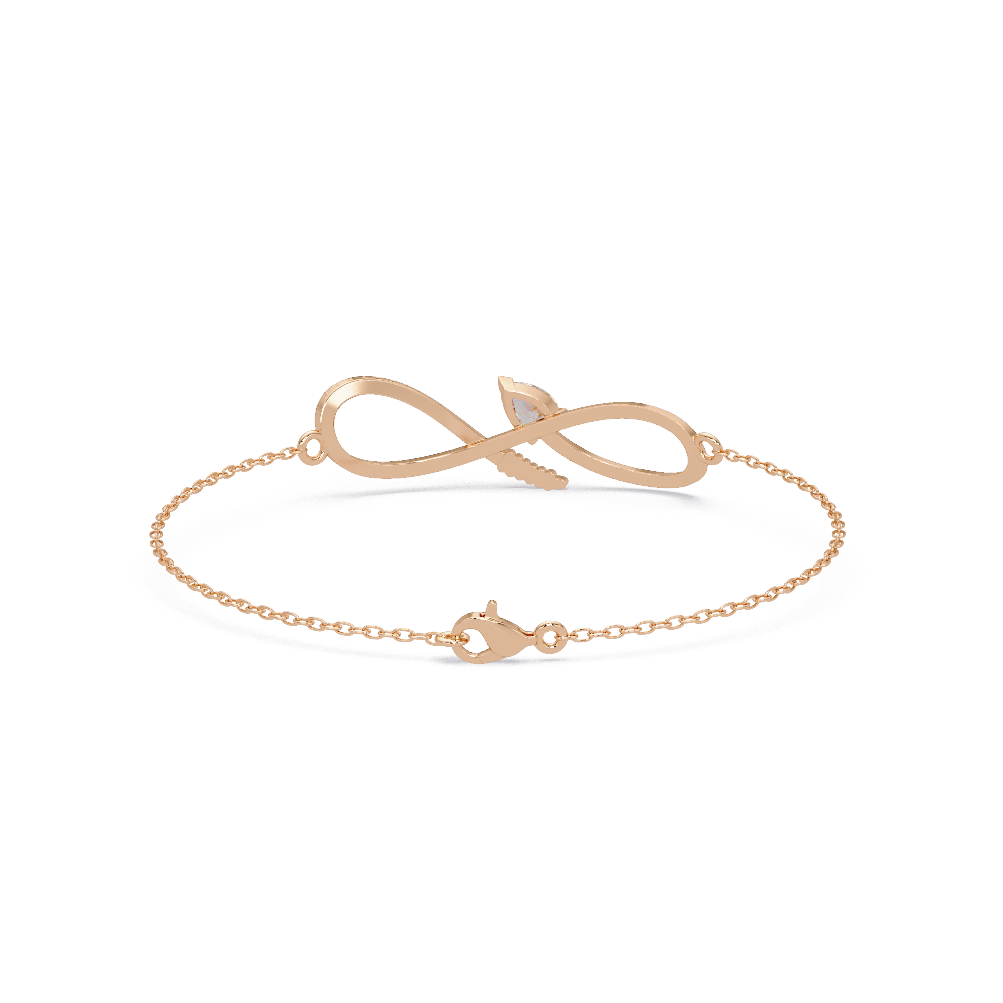 Infinity Heart Diamond Bracelet for Women