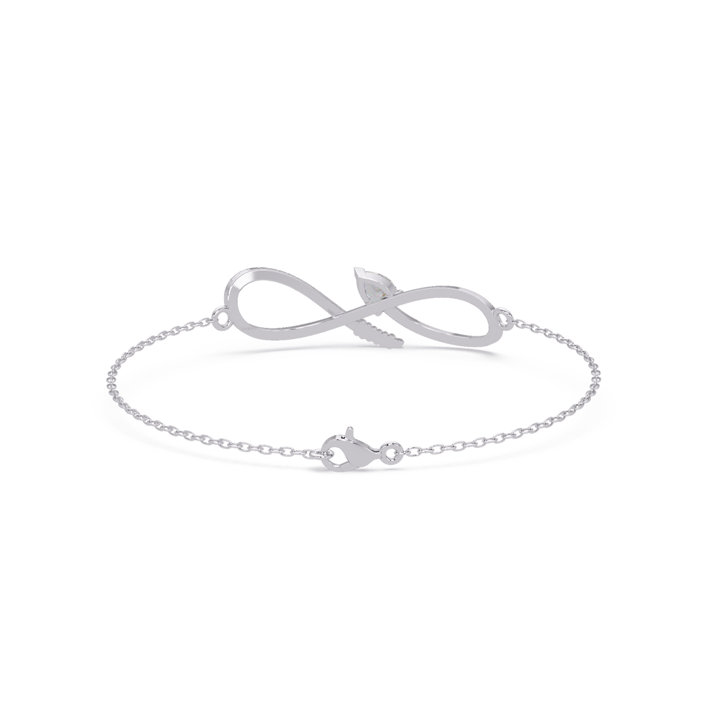 Infinity Heart Diamond Bracelet for Women