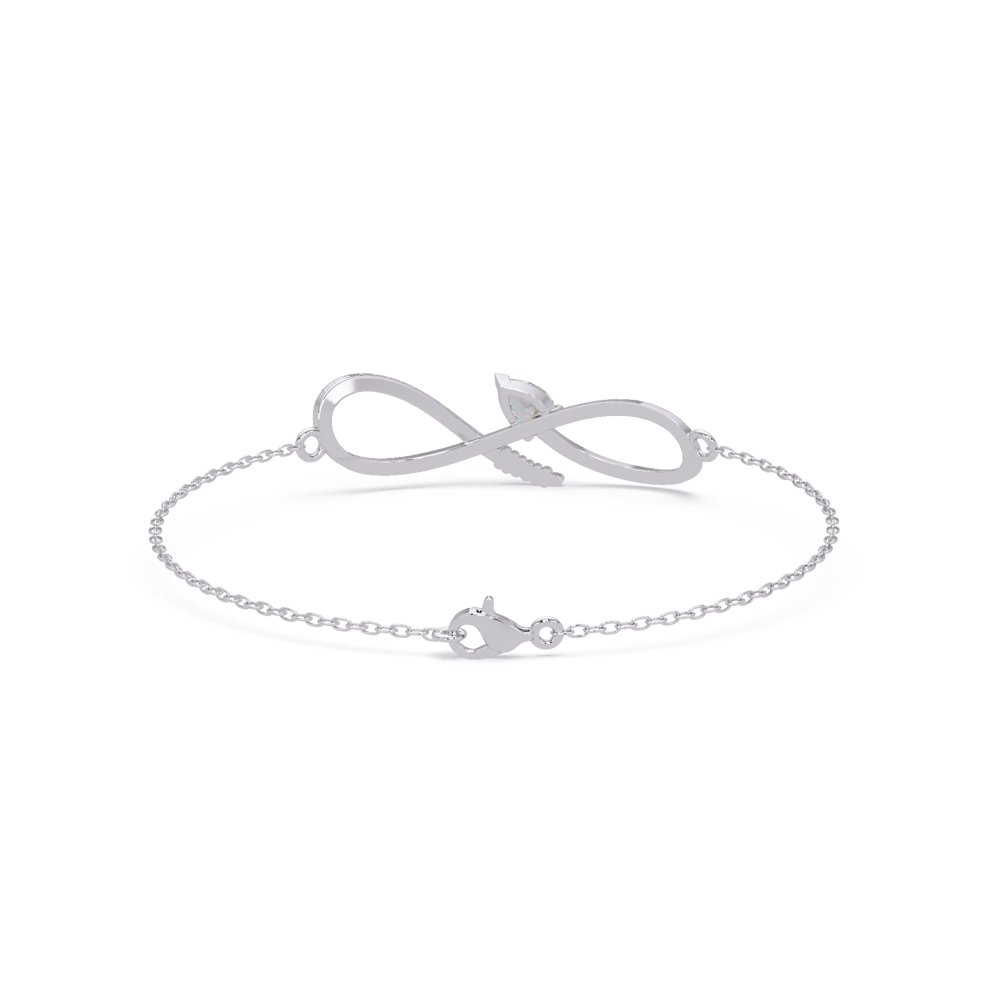 Infinity Heart Diamond Bracelet for Women