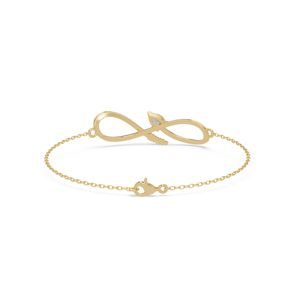 Infinity Heart Diamond Bracelet for Women