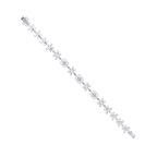 Floral Emerald-Cut Diamond Bracelet for Women