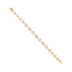 Floral Emerald-Cut Diamond Bracelet for Women