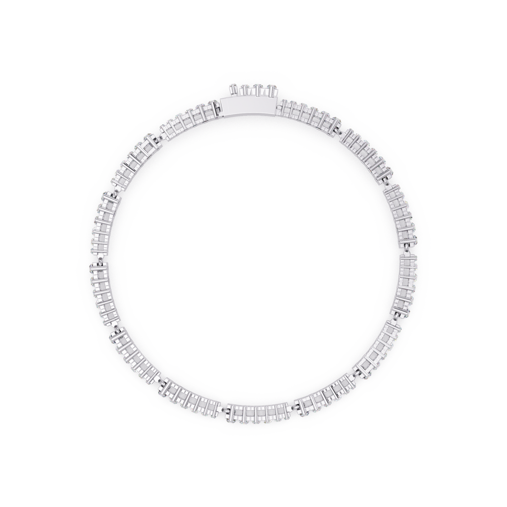 Luxury Baguette Cut Tennis Bracelet for Women