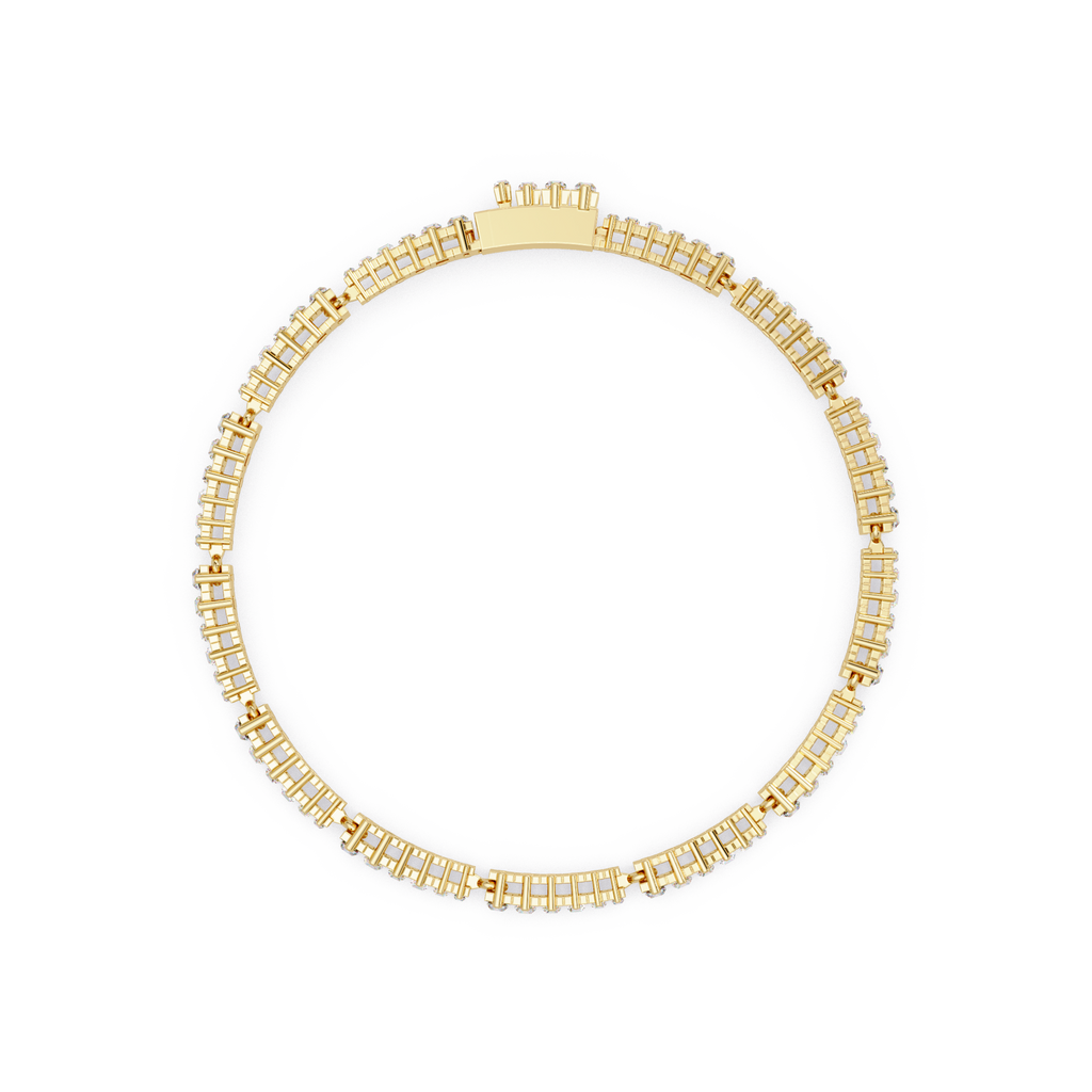 Luxury Baguette Cut Tennis Bracelet for Women