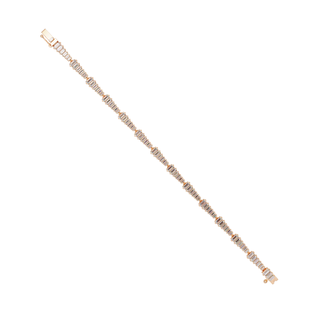 Luxury Baguette Cut Tennis Bracelet for Women