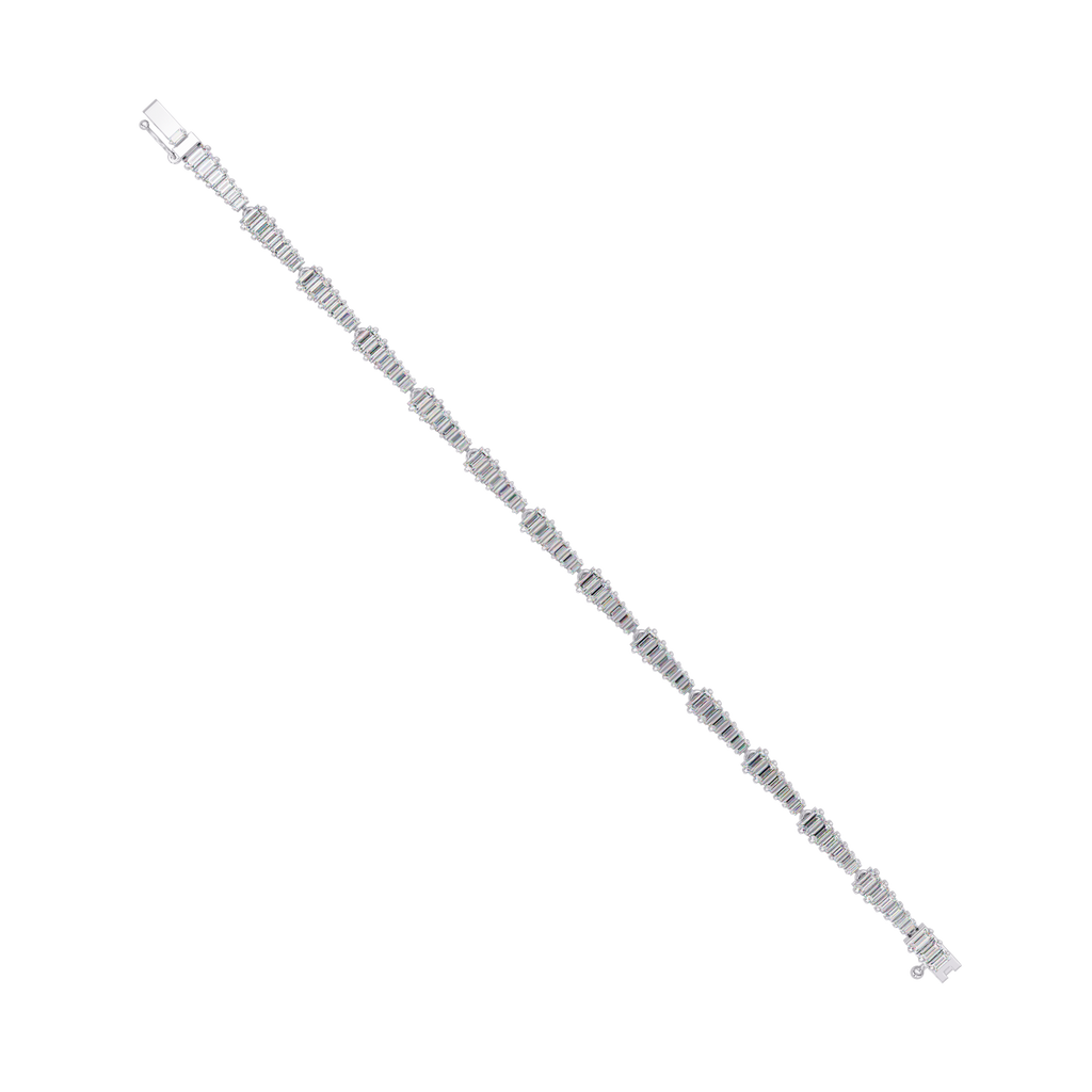 Luxury Baguette Cut Tennis Bracelet for Women