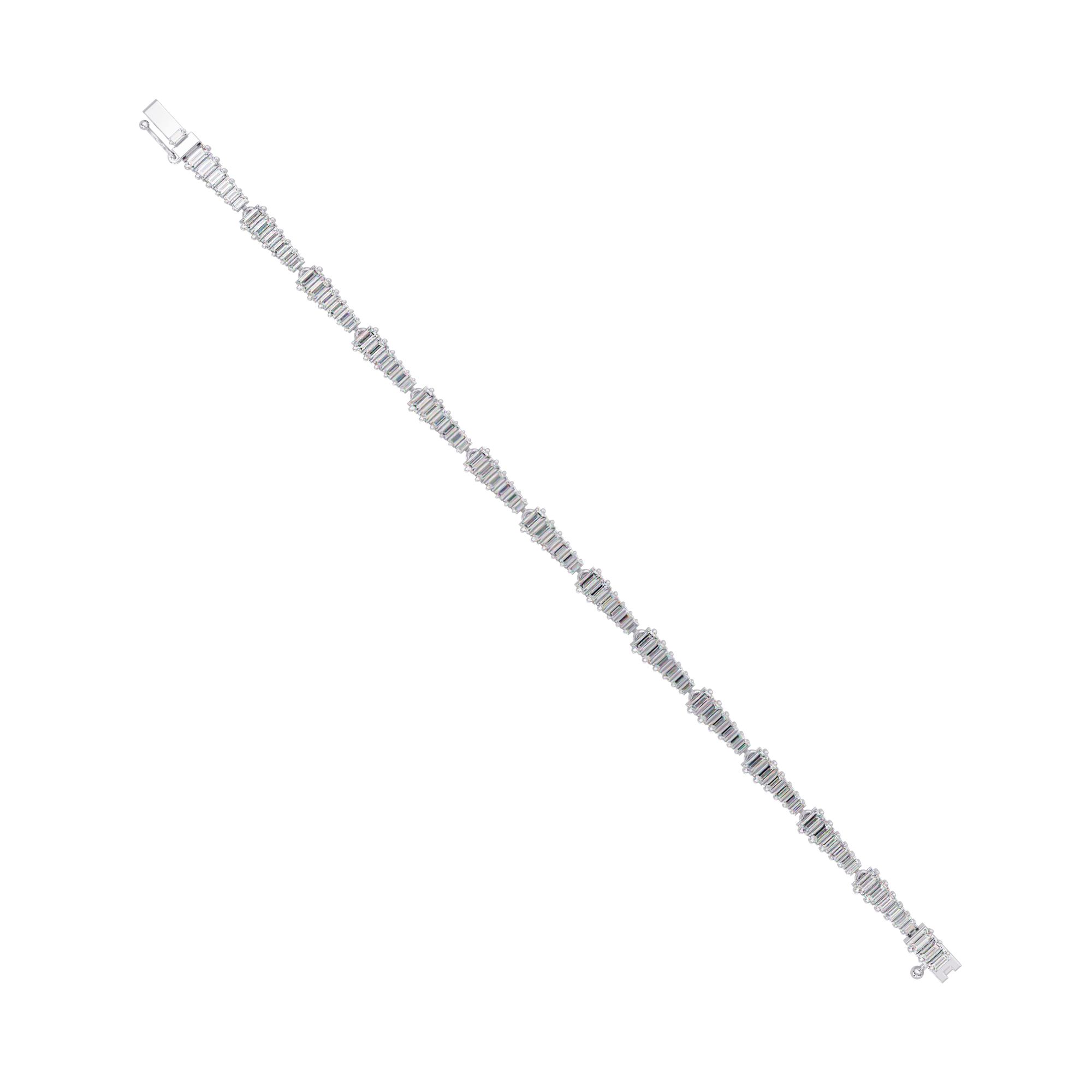 Luxury Baguette Cut Tennis Bracelet for Women