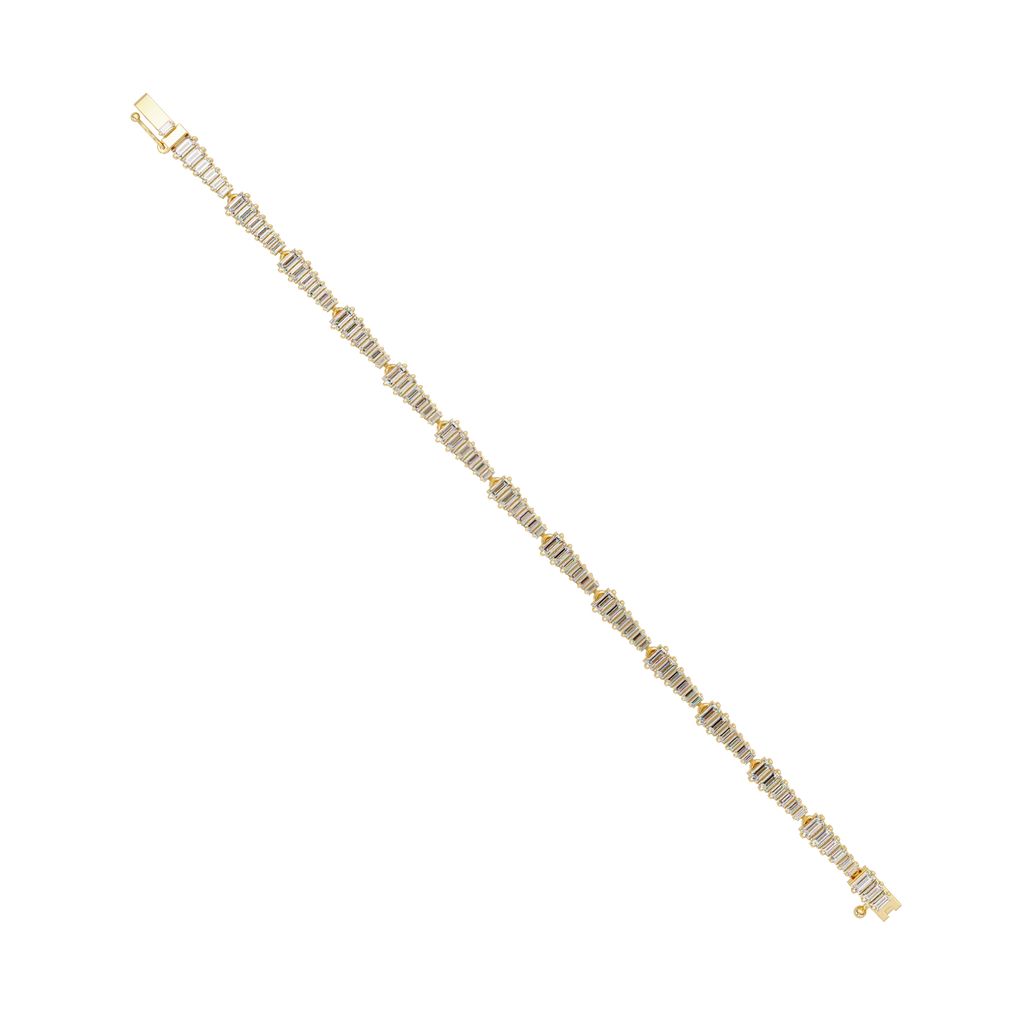 Luxury Baguette Cut Tennis Bracelet for Women