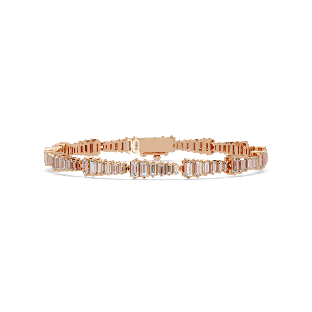 Luxury Baguette Cut Tennis Bracelet for Women