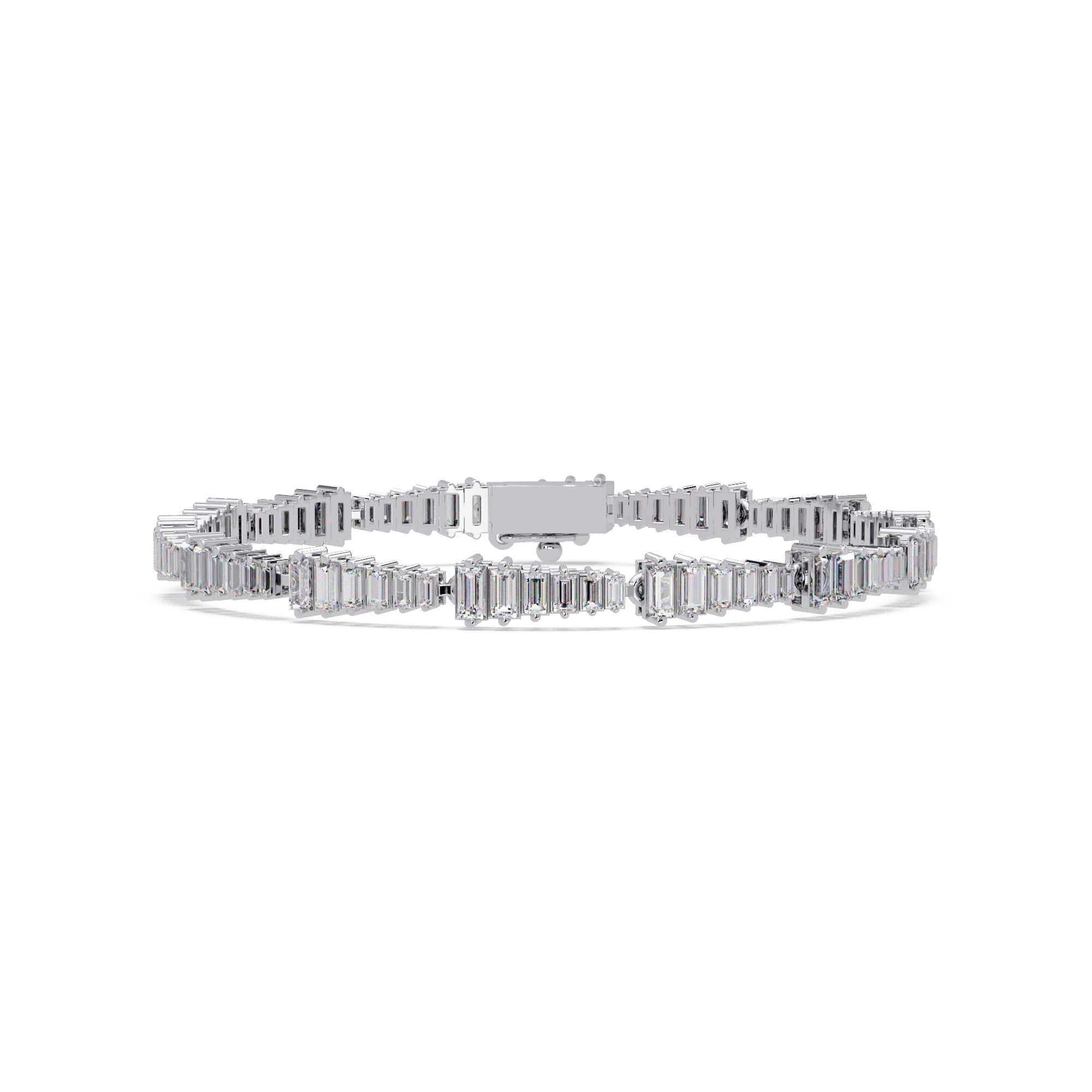 Luxury Baguette Cut Tennis Bracelet for Women