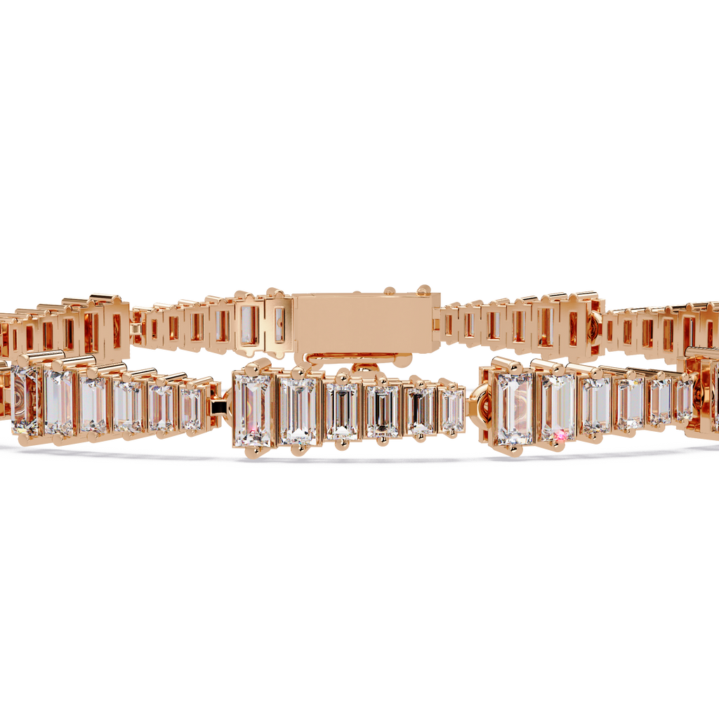 Luxury Baguette Cut Tennis Bracelet for Women