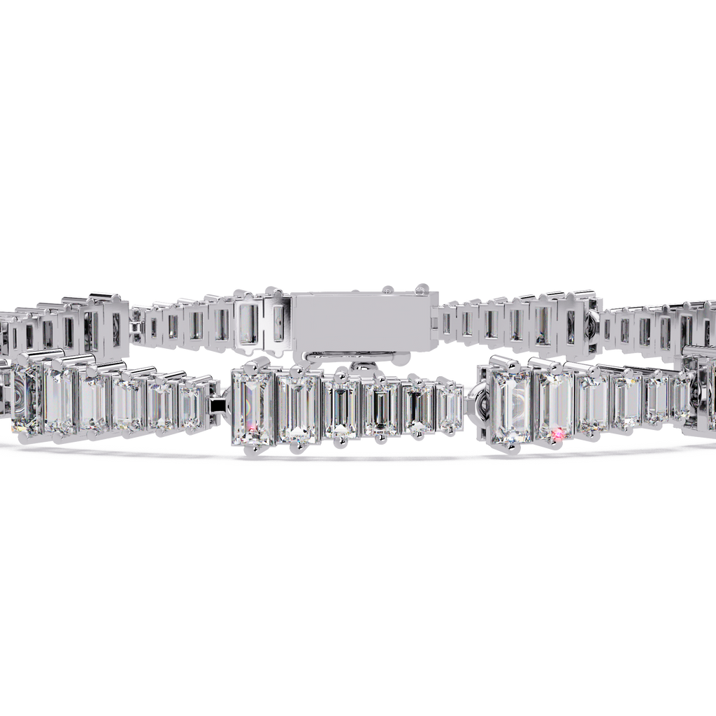 Luxury Baguette Cut Tennis Bracelet for Women