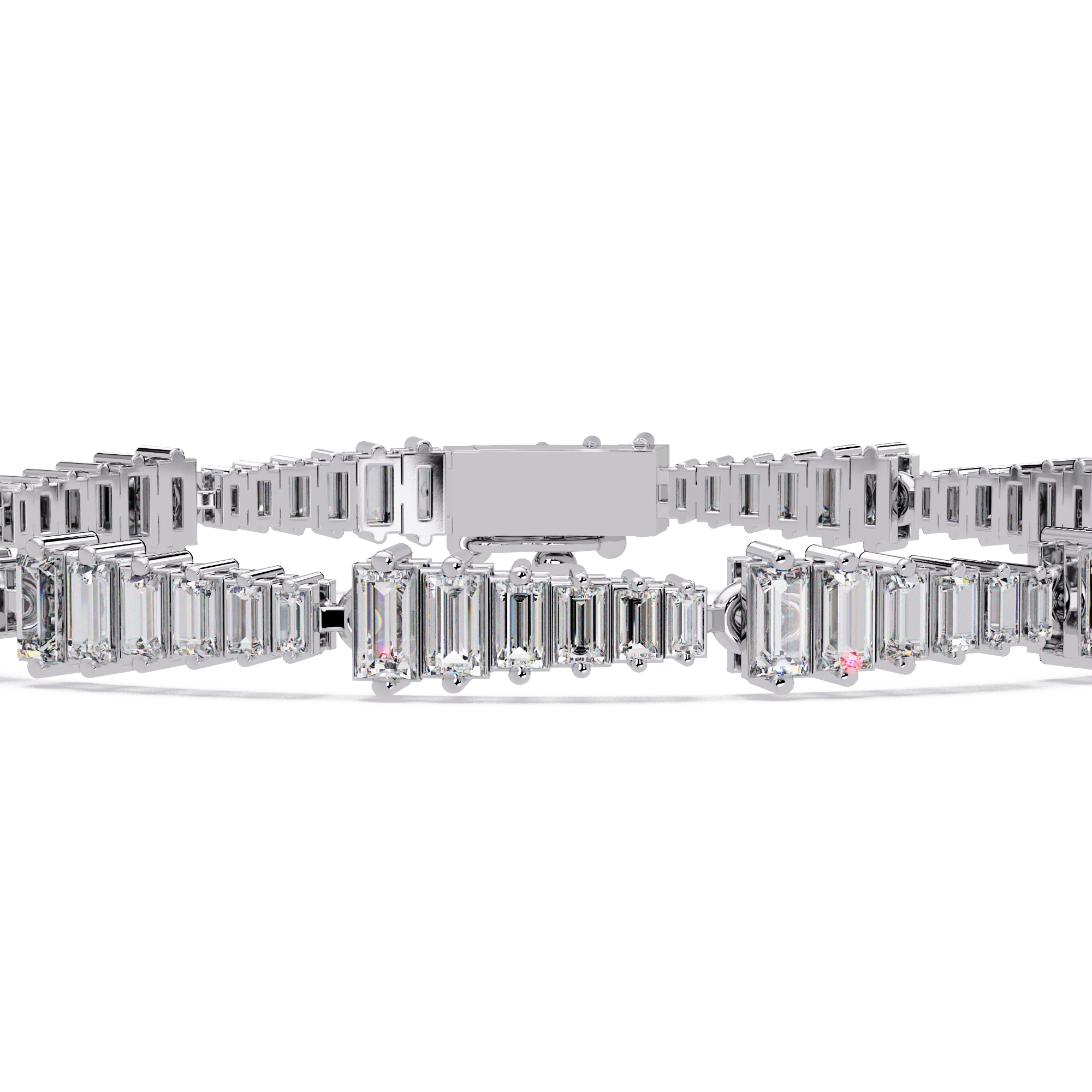 Luxury Baguette Cut Tennis Bracelet for Women