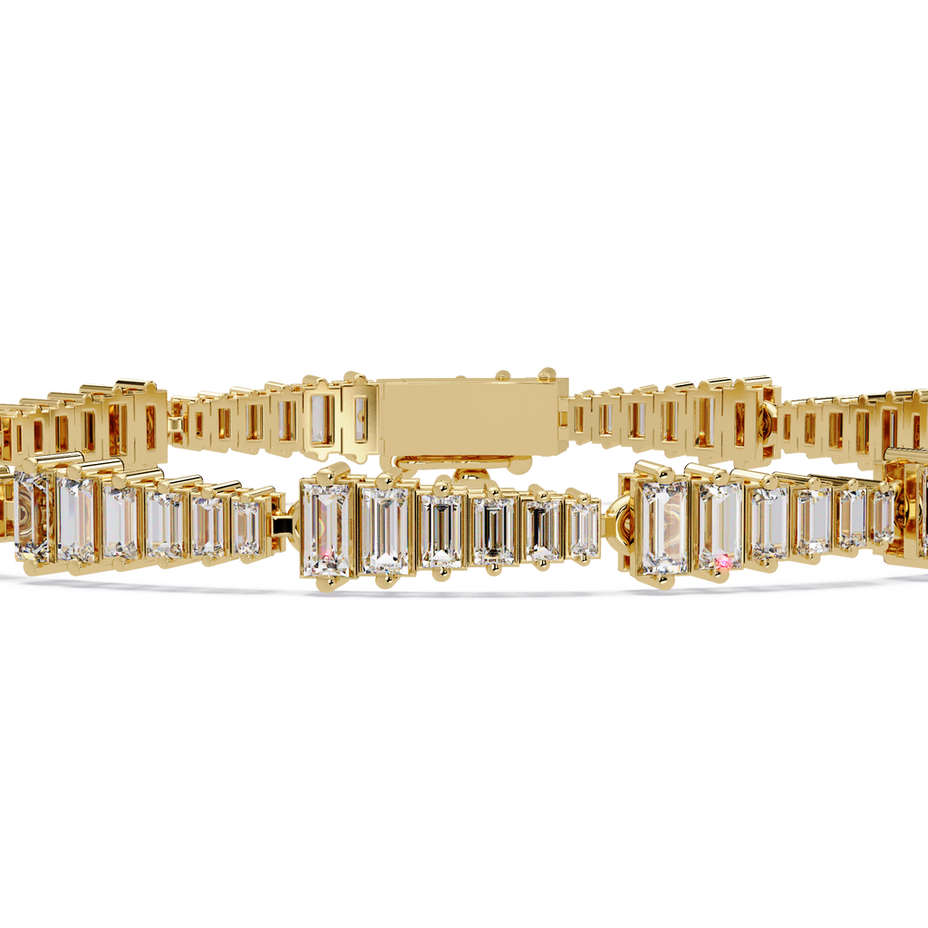 Luxury Baguette Cut Tennis Bracelet for Women