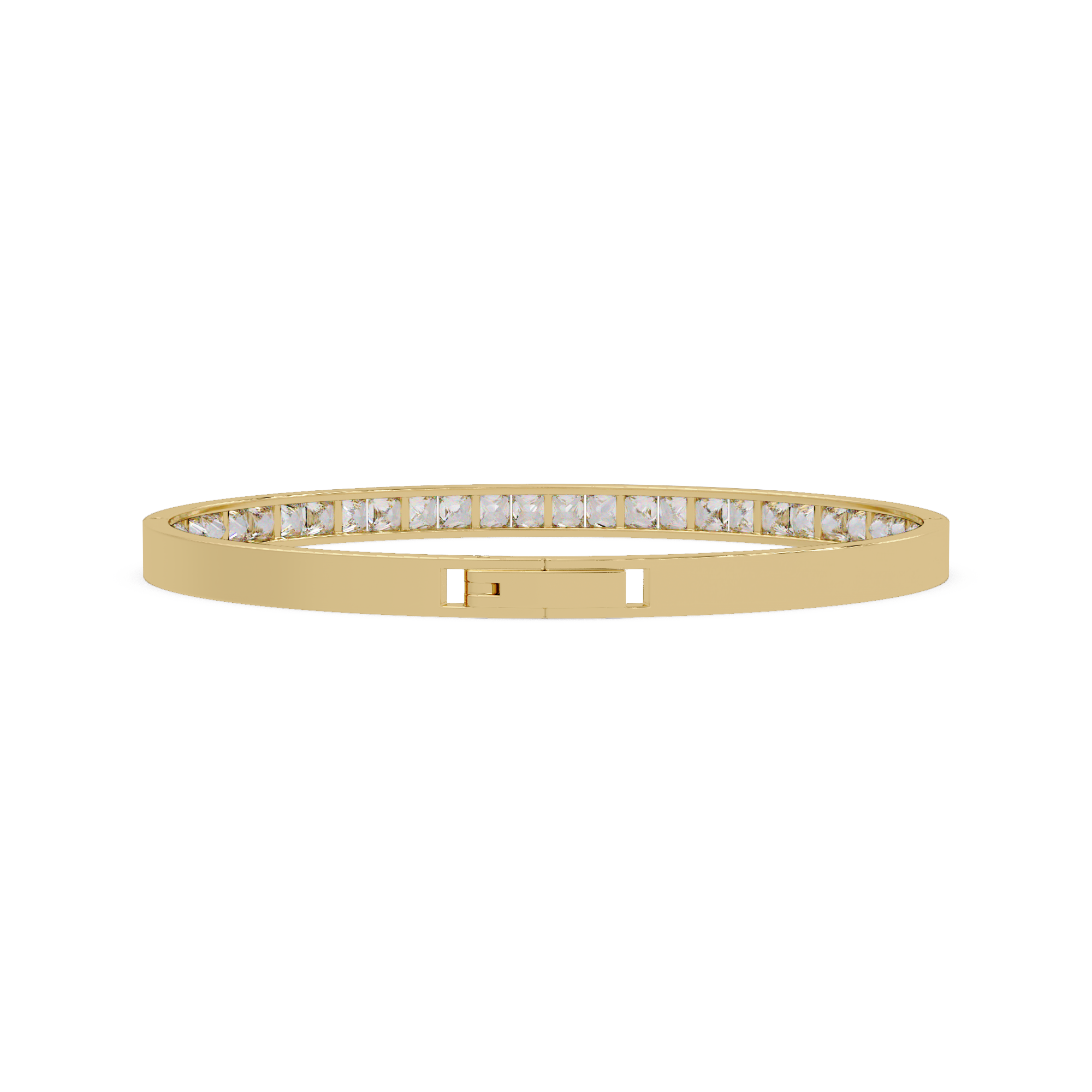 Princess Cut Diamond Tennis Bangle Bracelet