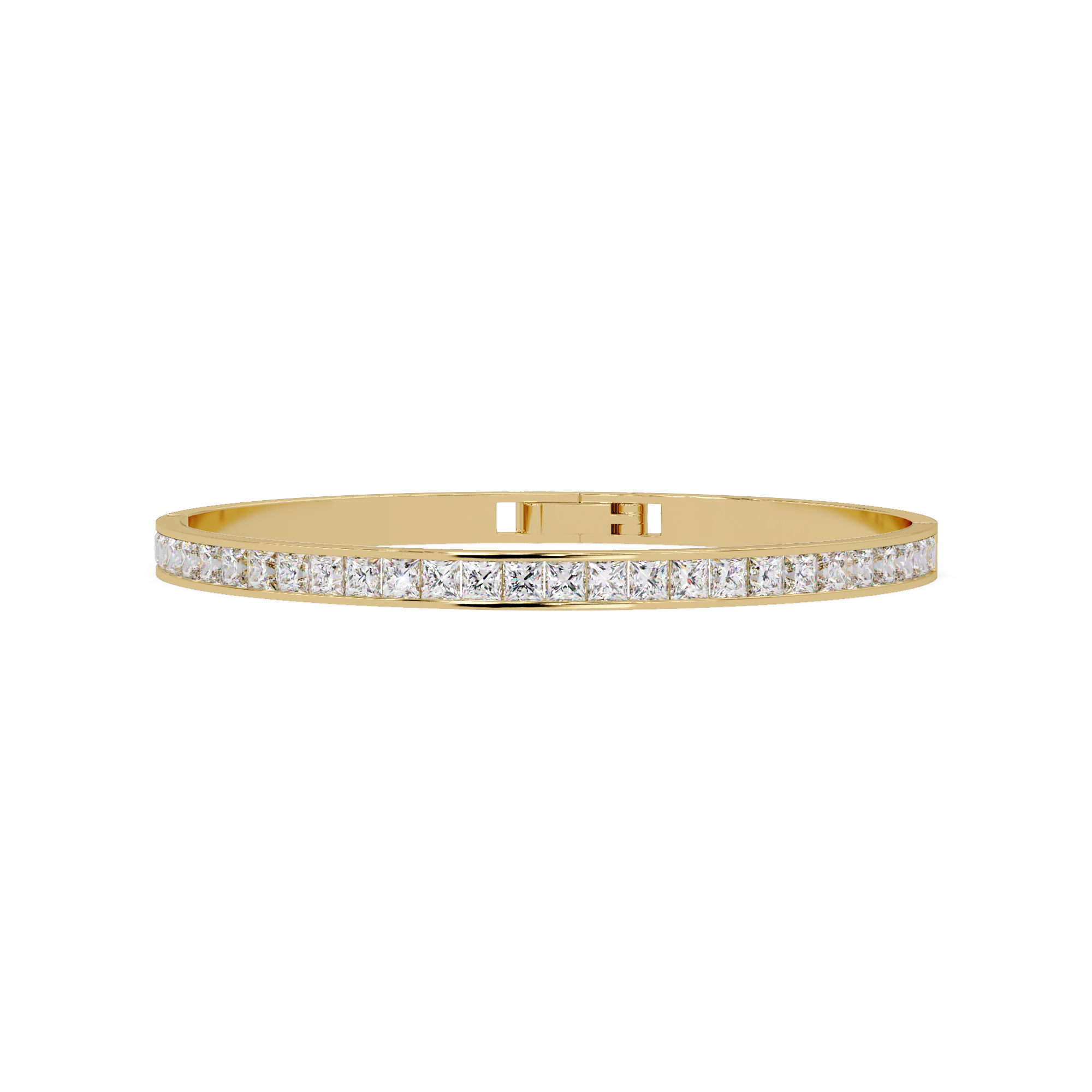 Princess Cut Diamond Tennis Bangle Bracelet