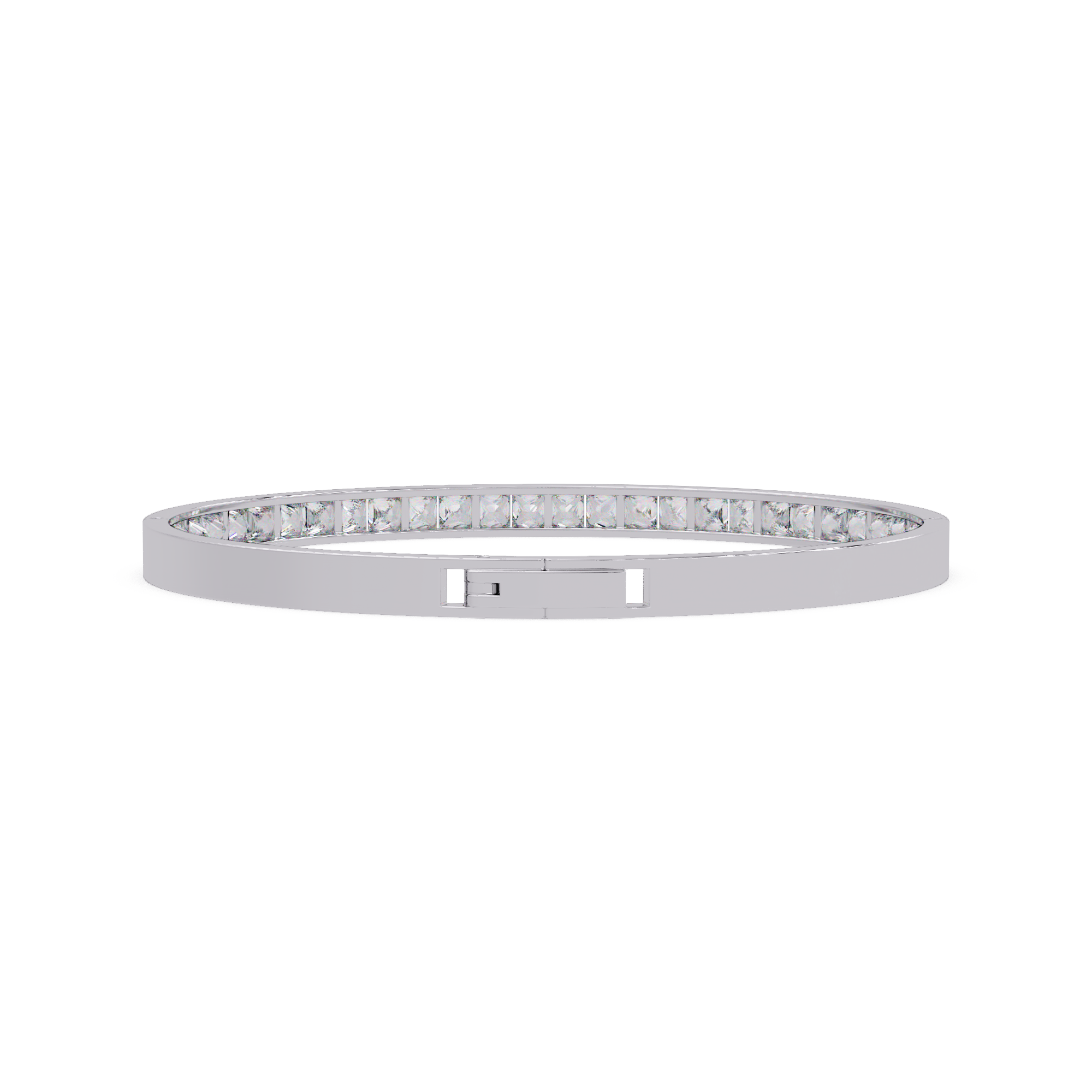 Princess Cut Diamond Tennis Bangle Bracelet