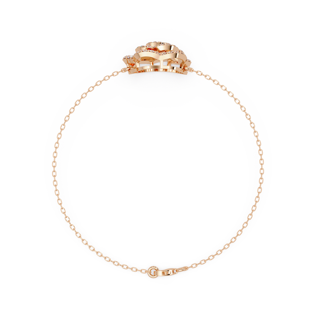 Elegant Floral Diamond Bracelet for Women