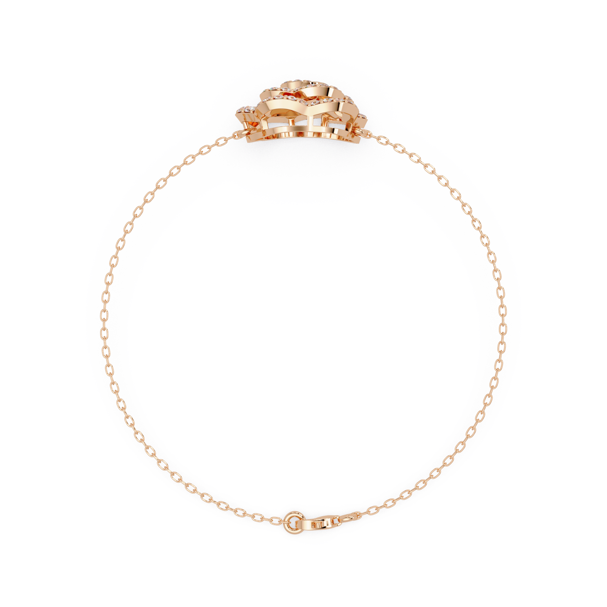 Elegant Floral Diamond Bracelet for Women